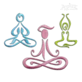 Yoga Gym Workout Pose Machine Embroidery Design Bundle