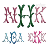 Stylish Bamboo Monogram Machine Embroidery Font by Apex All