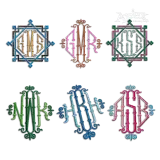 Bamboo Monogram Machine Embroidery Font by Apex All Digitized