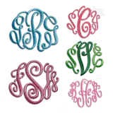 Curlz Fun Circle Machine Embroidery Font by Apex Digitized