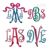 Carson English Monogram Machine Embroidery Font - Apex All
