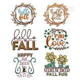 Fall in Love Bundle Machine Embroidery Design | Apex Digitized