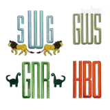 Gentlemen Slim Machine Embroidery Font - Apex