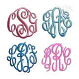 Master Circle Curlz Machine Embroidery Font - Apex All
