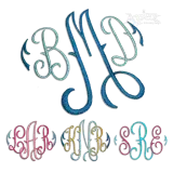 Mia Monogram Machine Embroidery Font - Apex Digitizing All