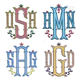 Nola Applique Monogram Machine Embroidery Font by Apex