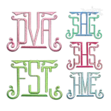 Pillar Monogram Machine Embroidery Font - Apex All Digitized