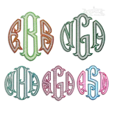 Round Circle Fishtail Sketch Embroidery Font by Apex All