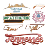 Tennessee TN State Machine Embroidery Designs Digitized by Apex
