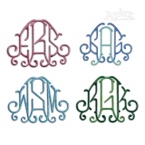Victoria Monogram Machine Embroidery Font - Apex
