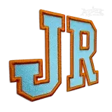 Varsity 3D Puff Outline Fill Embroidery Alphabet