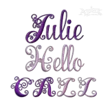 Elsie Swirls Machine Embroidery Font Digitized by Apex