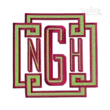 Greek Key Rectangle Frame Machine Embroidery Designs digitizing