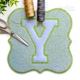 Embossed Frame Machine Embroidery Font by Apex y