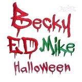 Blood Dripping Halloween Machine Embroidery Font by Apex All