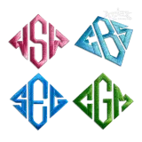 Diamond Machine Embroidery Fonts Monogram All