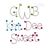 Polka Dot Stitch Handwritten Embroidery Font