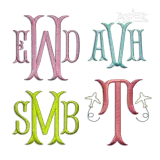 Fishtail Machine Embroidery Font Letters by Apex digitizing