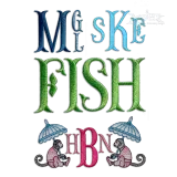 Fishtail Fancy Monogram Machine Embroidery Font - Apex All digitized