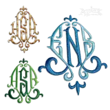 Fleur Monogram Machine Embroidery Font by Apex Digitizing