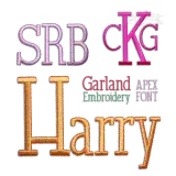 Garland Slab Serif Typewriter Machine Embroidery Font - Apex all