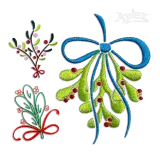 Mistletoe Christmas Machine Embroidery Designs by Apex All