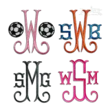Shirley Monogram Machine Embroidery Font - Apex All