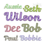 Simple Small Script Applique Embroidery Font by Apex All