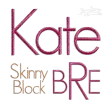 Skinny Thin Block Machine Embroidery Fonts - Apex All Digitized