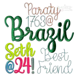 Lilac Script Regular 3D Puff Bean Chain Stitch Embroidery Font Bundle All