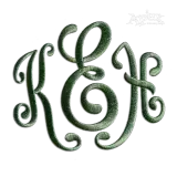 Alsace Monogram Embroidery Font - KEH