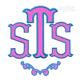 Dimples STS Monogram Machine Embroidery Font by Apex