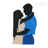 Sweet Couple Embroidery Design