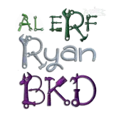 Hand Tools Embroidery Font text samples