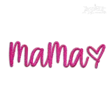 Mama Heart Embroidery Design mama letters