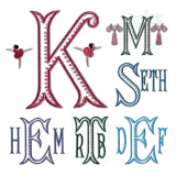 Ribbed Monogram Embroidery Font