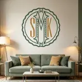 Label Initial Monogram Font TrueType OpenType TTF or OFT Wall Art