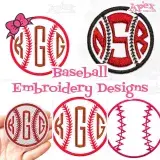 baseball outline embroidery design thumbnail