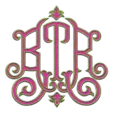 Pineapple Bespoke Pillow Embroidery Monogram Font BTK