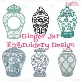 Ginger Jar Embroidery Design Thumbnail