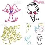Angel Embroidery Designs Bundle thumbnail