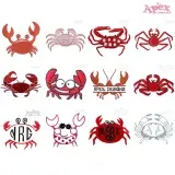 Crab Embroidery Designs Bundle thumbnail