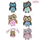 Cute Owl Embroidery Designs Bundle thumbnail