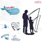 Dad Fishing Embroidery Designs Bundle thumbnail