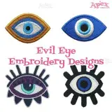 evil eye embroidery design thumbnail bundle
