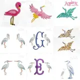 Heron Bird Embroidery Designs Bundle thumbnail