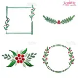 Holly Berry Christmas Embroidery Designs Bundle thumbnail