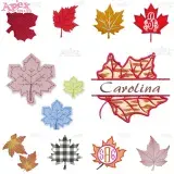 Maple Leaf Embroidery Designs Bundle thumbnail