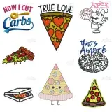 Pizza Embroidery Designs Bundle thumbnail