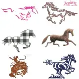 Running Horse Embroidery Designs Bundle thumbnail